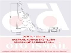 x SALINCAK KOMPLE SAĞ 16.2mm BOXER-JUMP2.5-DUCATO 94