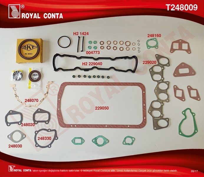 MOTOR TAKIM CONTA SKT KEÇELİ SİLİNDİR KAPAK CONTASI SİZ P205-P305-P306-PARTNER 1.8D XUD7