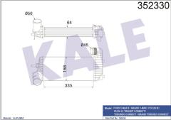 TURBO RADTYATORU C MAX 2 FOCUS 3 TRANSIT CONNECT TOURNEO CONNECT 1.5TDCI 11 336X157X62