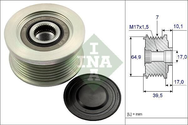 ALTERNATÖR KASNAĞI RULMANLI NISSAN NAVARA 2.5L YD25DDTİ DCİ D40 4x2 4x4 04- / PATHFINDER 2.5L YD25DDTİ DCİ R51 4x4 05-
