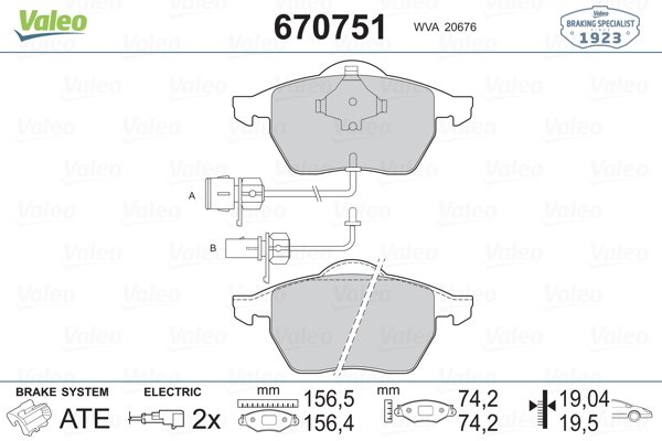 ÖN BALATA FİŞLİ BÜYÜK TİP PASSAT-A4-A6 97-04 GDB1307