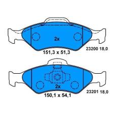 ÖN BALATA FIESTA 95 02 FORD KA 96 MAZDA 121 96 0986TB2374