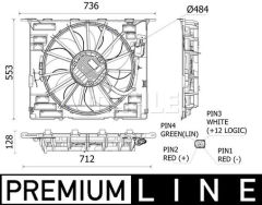 KOMPLE FAN 600 W 12 5 PREMIUM LINE BMW G30 G31 G32 17 20 G11 G12 15 19