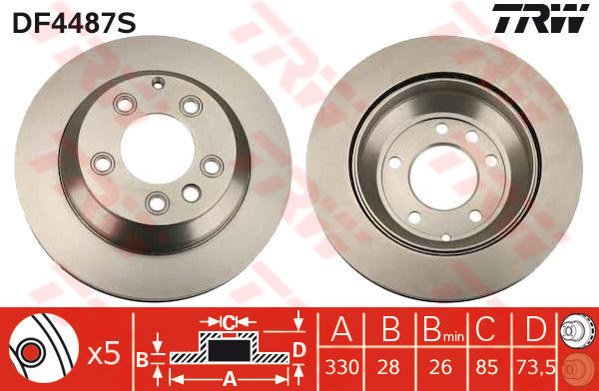 ARKA FREN AYNASI ADET HAVALI TOUAREG 2.5 R5 TDI/3.2 V6 03- 4.2 V8/5.0 V10 TDI 02- 3.0 V6 TDI 04-