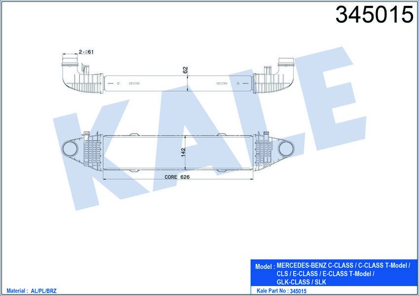 TURBOSARJ RADYATORU MERCEDES W204 S204 C204 C218 W212 C207 X204