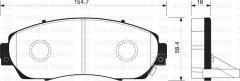 ÖN FREN BALATA HONDA CR-5 1.6L N16A2 RE6 İ-DTEC dizel otomatik vites 4x4 2013-
