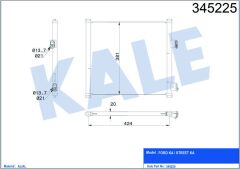 KLİMA KONDENSERİ FORD KA 1.3i-1.6i 96-08 381x445x16 AL/AL