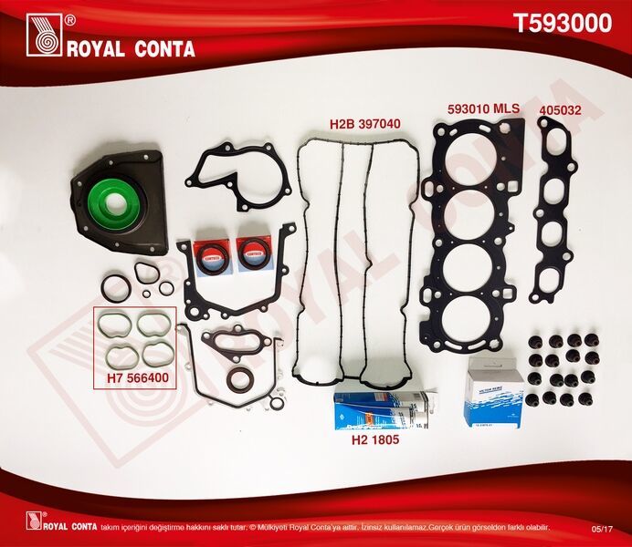 MOTOR TAKIM CONTA REINZ KEÇELİ SUBP.LAST FOCUS 2 1.6 16V 03-07 100HP