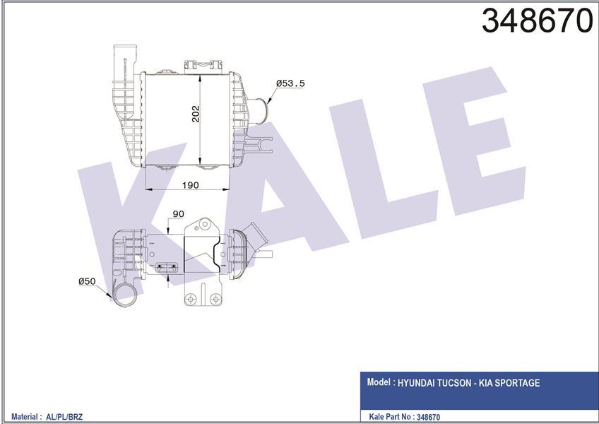 İNTERCOOLER AL/PL/BRZ TUCSON-KIA SPORTAGE