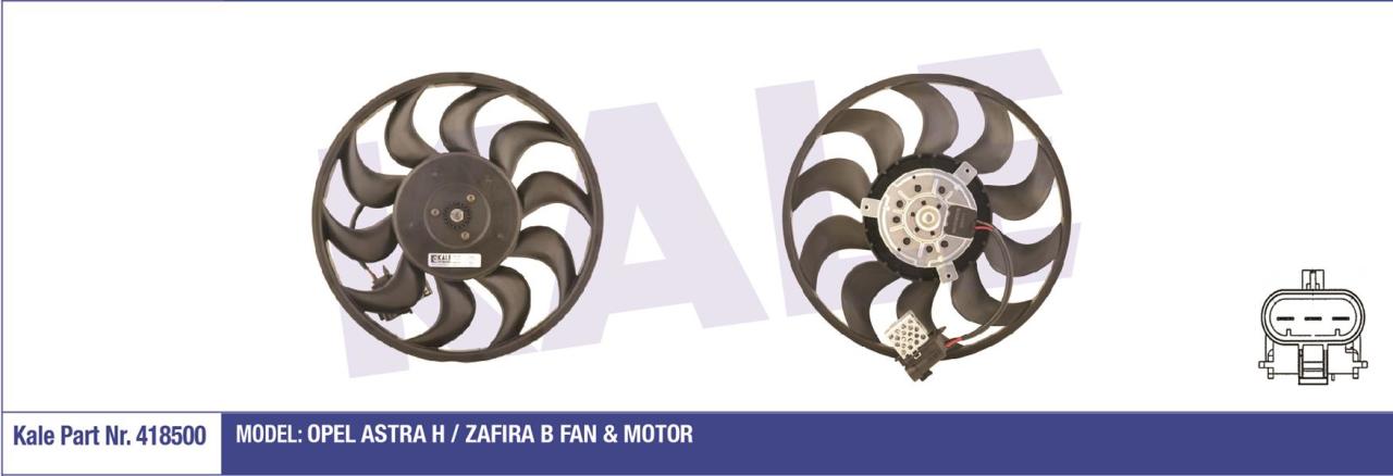 FAN MOTORU PERVANELİ OPEL ASTRA H-ZAFIRA B 280W-315mm