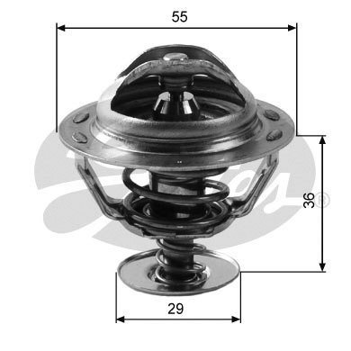 TERMOSTAT 82 FOCUS 98 - FOCUS 2-3 03 - FIESTA 01 - FUSION 01 12 1.25-1.4-1.6 16V MONDEO 4 1.6 TI VCT 07 14 MAZDA 2 VOLVO C30 06 12 S40 2 V50 05 12 1.6 16V 02