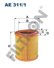 HAVA FİLTRESİ P106-PARTNER-BERLINGO 96- -SAXO 96-03 - XSARA 97-05 1.1i-1.4i