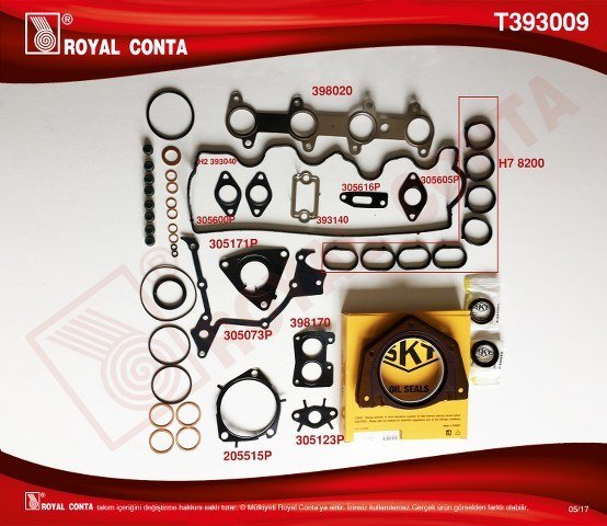 MOTOR TAKIM CONTA SKT KEÇELİ/SUB.LASTİKLİ/SKC SİZ DOBLO-PUNTO 1.9 DZL