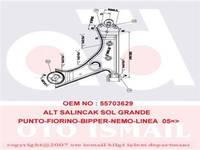 ALT SALINCAK SOL FIORINO-BIPPER-NEMO 08 LINEA 07 GRANDE PUNTO-PUNTO 06 PUNTO EVO 08