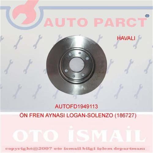 ÖN FREN DİSKİ LOGAN 1.5 -SOLENZO 1.4-1.9D 235x20x4DLxHAVALI