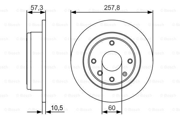 ARKA FREN DİSKİ AVEO 05 13 LACETTI 2005 NUBIRA 2005 OPTRA 2003-2008 257X10.5X60X4DL DOLU