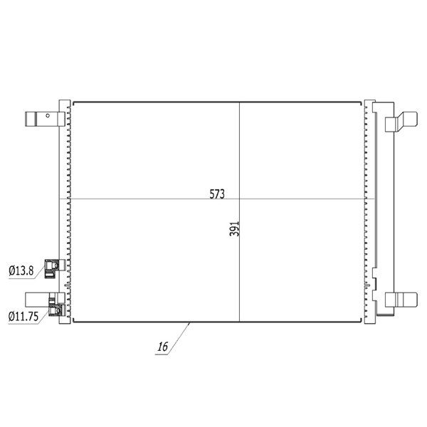 KLİMA KONDENSERİ AUDI A3-PASSAT 1.2TFSİ-1.4TFSİ-1.6TDİ-1.8TFSİ-2.0TDİ-2.0TFSİ 12 OTO.-MEK.