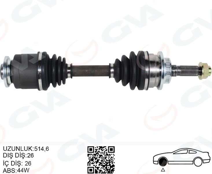 ON AKS KOMPLE SOL FORD RANGER 2.5TD 02>07 MAZDA BT50 02>0 6 ABS LI