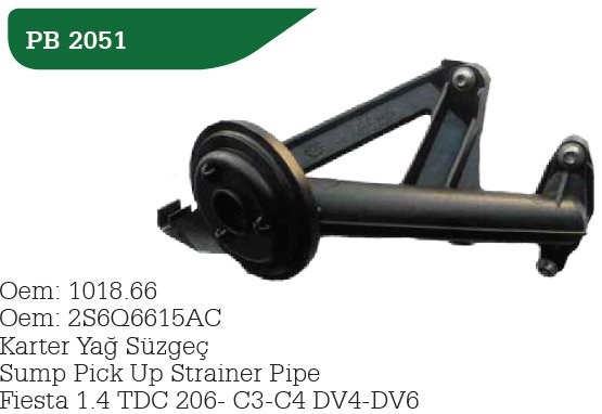 YAG POMPA SUZGECI P206 P307 P207-C2-C3-XSARA DV4TD-P407-P308-P3008-FIESTA-FOCUS 1.6TDCI-1.6HDI 16V