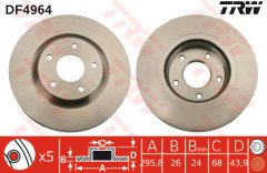 ÖN FREN DİSKİ NISSAN QASHQAI 07 13 X-TRAIL 2 T31 07 13 296x26 HAVALI 5 DELİK