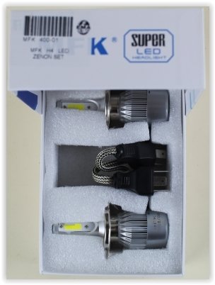 300-10 AMPÜL 12V H4 LED XENON SET COB LED ÇİFT DEVRE