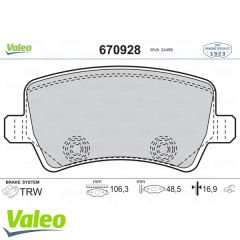 ARKA FREN BALATASI S-MAX 09 06 GALAXY 3 06 VOLVO S60 10 S80 06 V60 -V70 06 XC60 08 XC70 06 RANGE ROVER EVOQUE 11