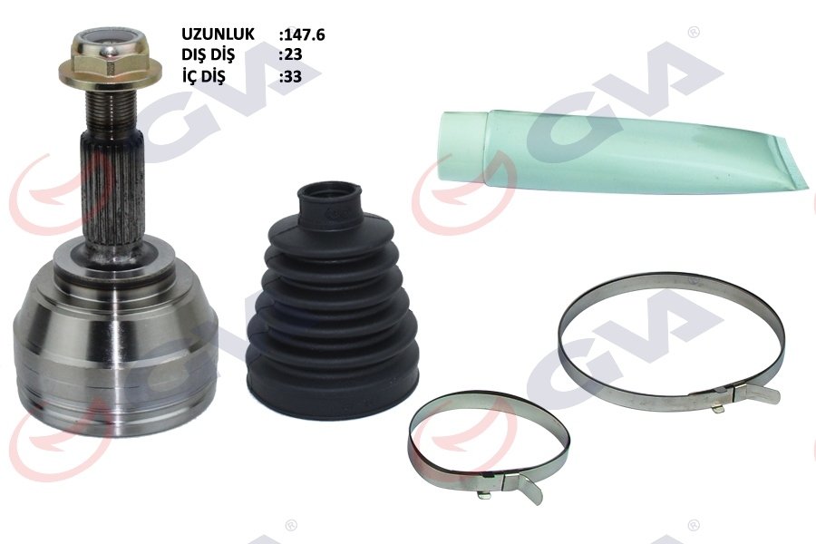 AKS KAFASI DIŞ ÖN CLIO 4 1.5 DCI 12- 75-90HP - 16- 110HP 6 MISKETLI 23x33x49 144mm