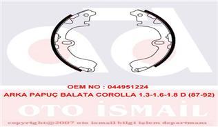 ARKA PABUÇ BALATA COROLLA 1.3-1.6-1.8 D 92-02