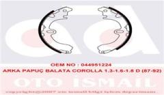ARKA PABUÇ BALATA COROLLA 1.3-1.6-1.8 D 92-02