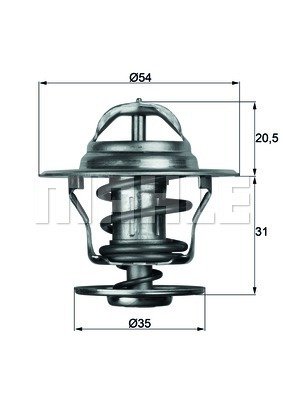 TERMOSTAT LAGUNA-ASTRA-GOLF-JETTA-PASSAT-CORDOBA-IBIZA-TOLEDO-CADDY 87C
