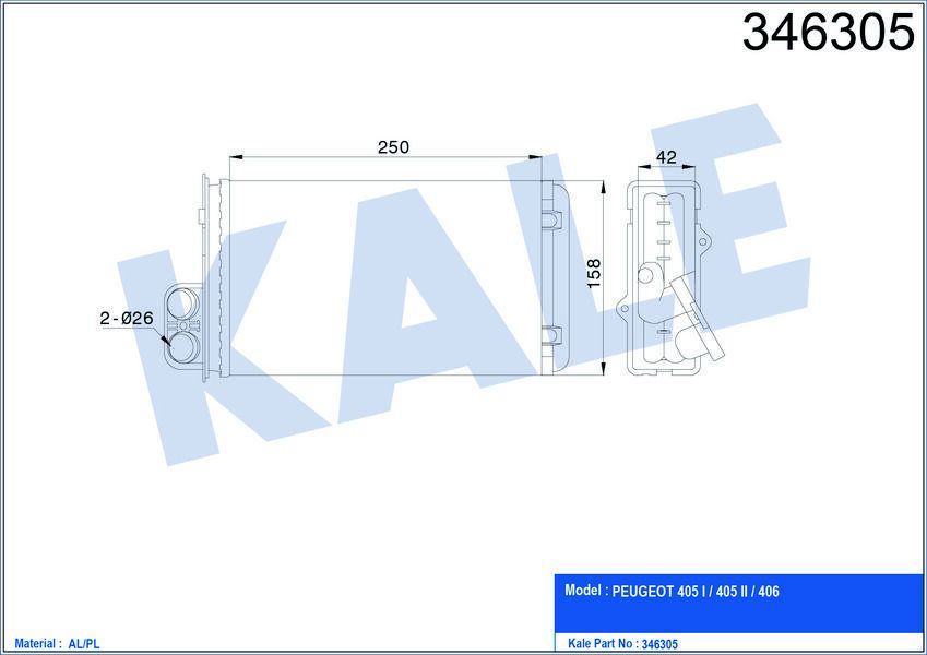 KALORİFER RADYATÖRÜ 405 92-96 406 96-04 248x157