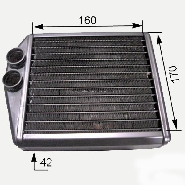 755 KALORİFER RADYATÖRÜ CORSA C-TIGRA TWINTOP 1.2-1.4-1.8-1.3CDTI-1.7CDTI 00 168x167