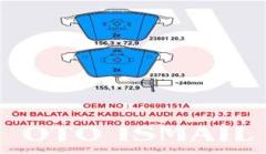 ÖN BALATA AUDI A6-A8 2.0 3.0 TDI 3.2 FSI 06 GDB1659-GDB1554