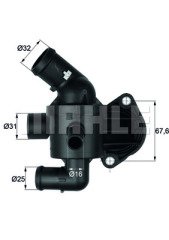 TERMOSTAT KOMPLE 92C POLO-GOLF6-JETTA-PASSAT-A3-CADDY 1.6 TDI CAYA-CAYB-CAYC-CAYE-CFHC 3 BAĞ.