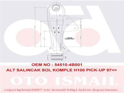 ALT SALINCAK SOL KOMPLE H100 PICK-UP 97