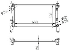RADYATÖR BRAZİNG FIORINO 1.3 MTJ 08 BRAZİNG 630x318x22