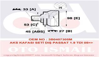 x AKS KAFASI SETİ DIŞ PASSAT 1.9 TDI 05
