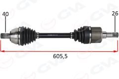 ÖN AKS KOMPLE SOL FORD MONDEO 2.0 TDCI-1.6 TDCI 07>14- GALAXY 2.0 TDCI 07>14 S-MAX2.0 TDCI 07>14 VOLVO S60 2 D3-D4-D5 12>15 S80 2 2.5 T -2.0 TDCI -2.4 D- D5 V60 D3 -D4-D5-2.4 D5 V70 3 D3 -2.0 D