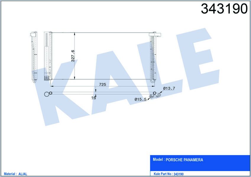 KLİMA KONDENSERİ PORSCHE PANAMERA AL-AL