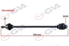 KOMPLE AKS SAĞ TEMPRA 1.4i 92-99 934mm