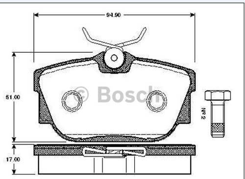 ARKA BALATA FİŞSİZ TRANSPORTER T4-CARAVELLE 2.4 2.5 TDI 90-03 GDB1369 0986TB2375-0986TB2376