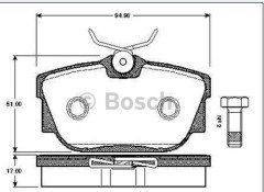 ARKA BALATA FİŞSİZ TRANSPORTER T4-CARAVELLE 2.4 2.5 TDI 90-03 GDB1369 0986TB2375-0986TB2376