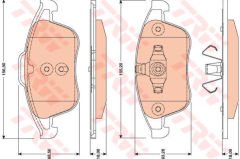 ÖN FREN BALATASI RENAULT GRAND SC NIC 3 09 16 LAGUNA 3 07 15 MEGANE 3 09 15 K:17.1MM Y:68MM