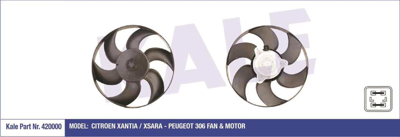 FAN MOTORU PERVANE CITROEN XANTIA-XSARA PEUGEOT P306 220W-320mm