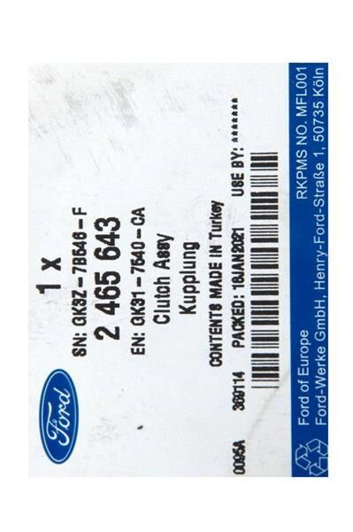 DEBRIYAJ SETI TRANSIT TTS 18 2.0 ECOBLUE YENI RANGER 18 2.0 ECOBLUE RULMANSIZ OYNAR GOBEK MODELI BINEK GK317540CA GK317540AD