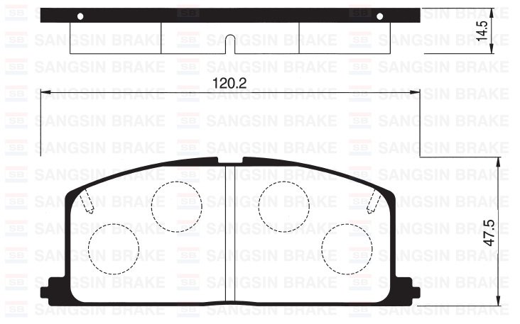 ÖN FREN BALATA TOYOTA COROLLA 1.6L 4A-F AE92 88-91 / COROLLA 1.3L 2E EE90. EE100 88-98 / STARLET 1.3 L 4E-FE EP91 96-98