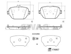 FREN BALATASI ARKA MERCEDES X290 C257 W213 C238 N293 X253 C253