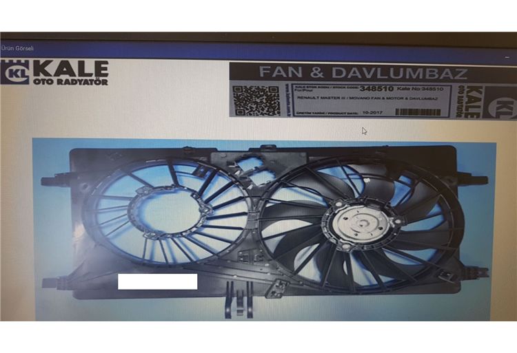 FAN MOTOR ŞASESİ + FAN MOTORU MASTER 3 (REZİSTANSIZ)