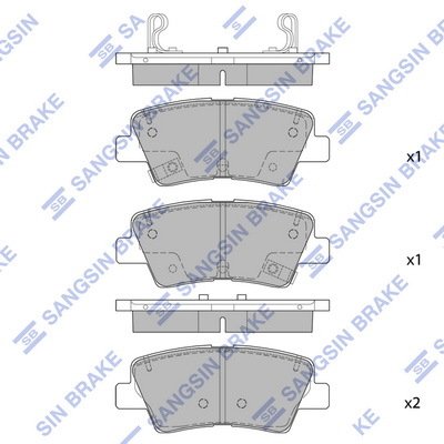 ARKA FREN BALATA HYUNDAI ELANTRA 1.6L D4FB G4FG 6 vites 16- / i20 1.1L 1.2L 1.4L 15- / KIA SPORTAG E 1.6L G4FJ 7 vites 15- ÜSTTEN DELİKLİ TİP