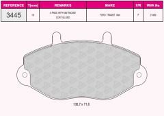 ÖN BALATA TRANSİT T15 2.0 2.5 DI 2.5TD 2.5 TDİ 09.91-03.00 ÇAP 138.8- 72 -18.8